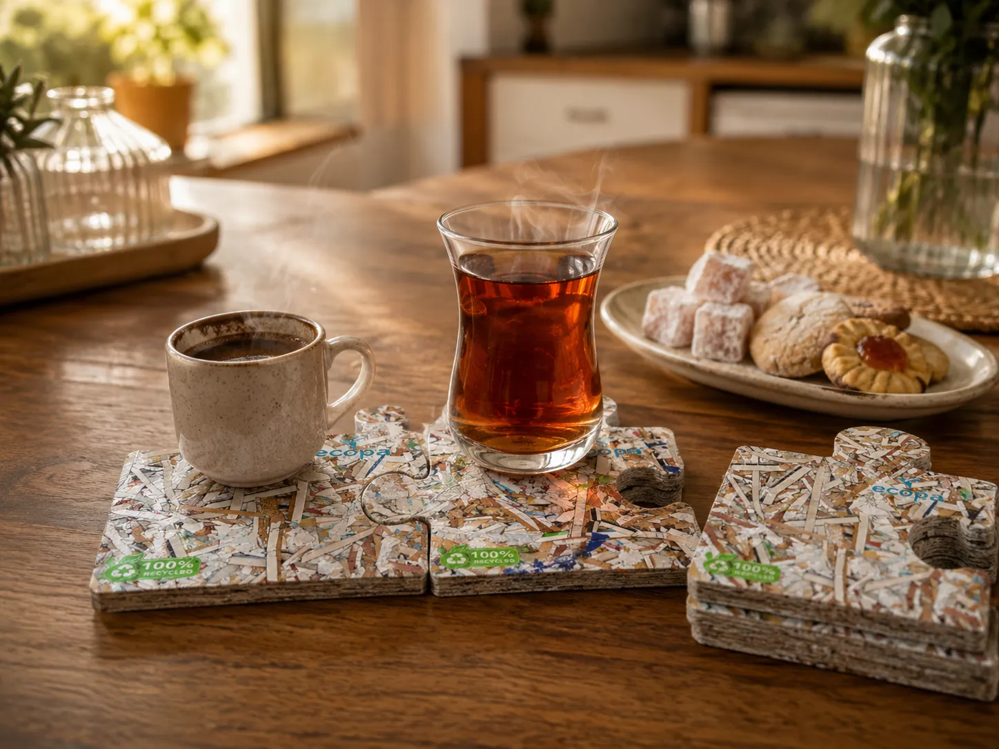 Bardak Altlığı - Puzzle Model