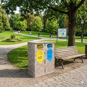 Geri Dönüşüm Kutusu İkili - Dış Mekân